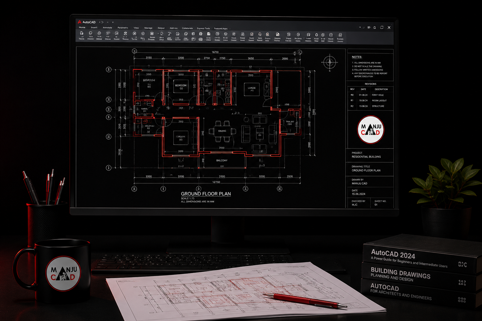 AutoCAD training at Manju CAD Experts