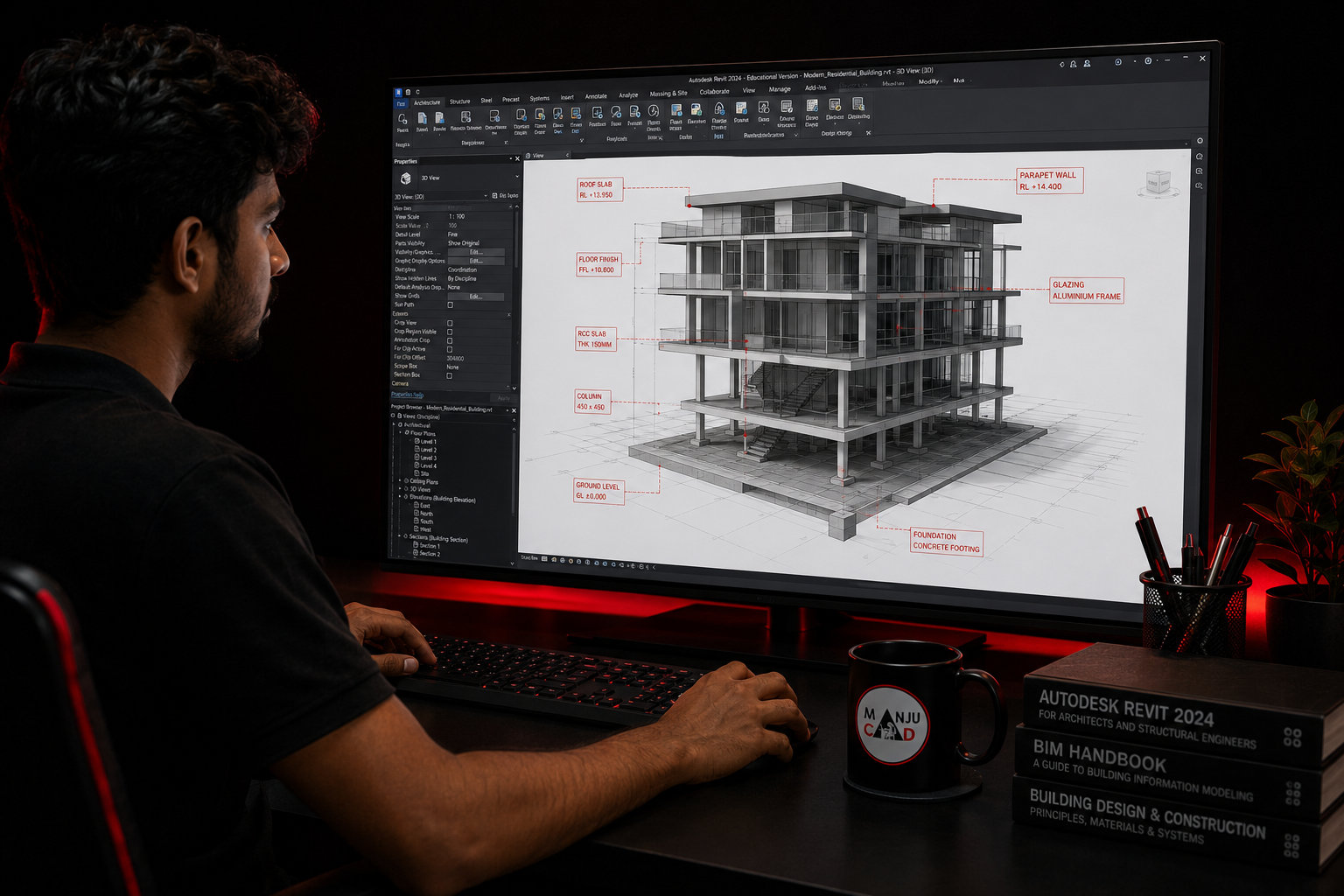 Revit Architecture training at Manju CAD Experts