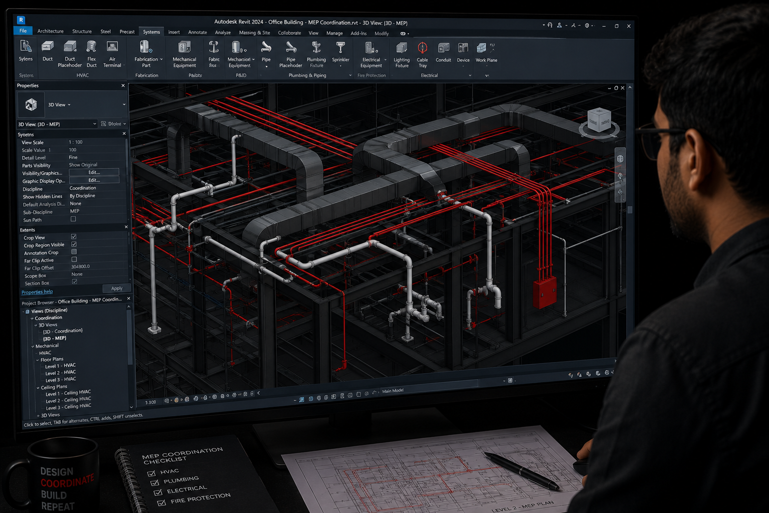 Revit MEP training at Manju CAD Experts