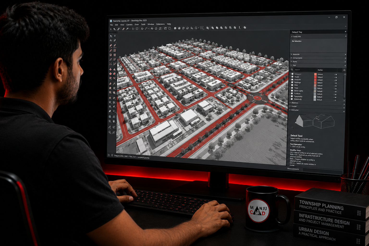 SketchUp training at Manju CAD Experts
